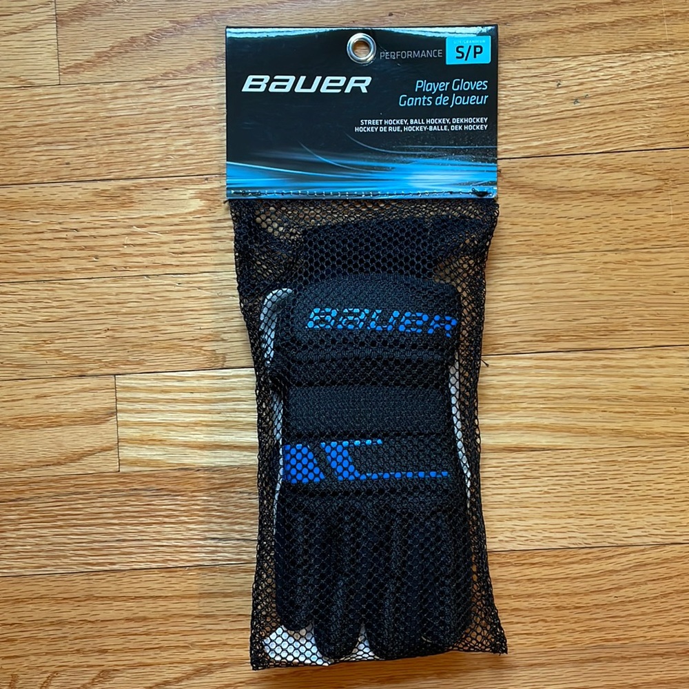 NIP Bauer Performance Street Dek Hockey Gloves Youth Junior Size Small